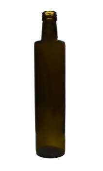 Dorica 500ml rund antikgrün, Mündung PP31,5  Flasche wird ohne Verschluss geliefert, bei Bedarf bitte separat bestellen.
